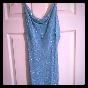 Full length beaded dress